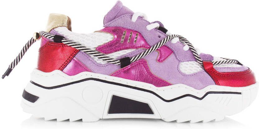 DWRS LABEL JUPITER Sneakers dames lila/roze/wit