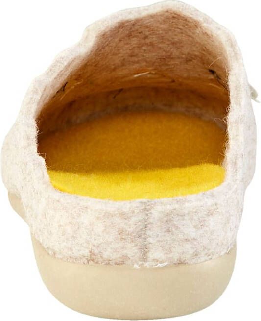 Naturläufer Pantoffel Met prachtig borduursel Beige