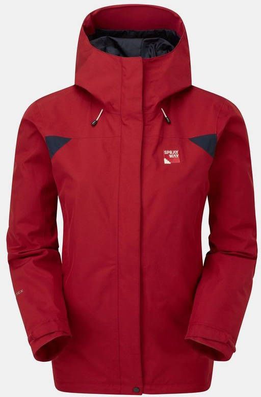 Sprayway Reaction Long W Jas Dames Donkerrood/Marineblauw