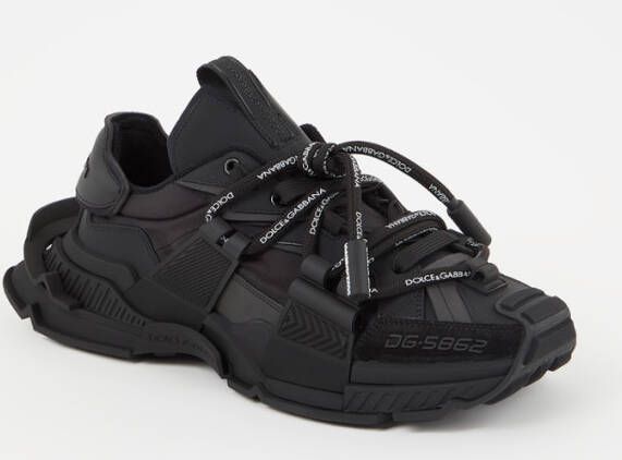 Dolce & Gabbana Space sneaker met kalfsleren en suè, de details