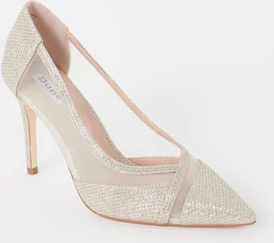 Dune London Banksy pump met mesh en glitter details
