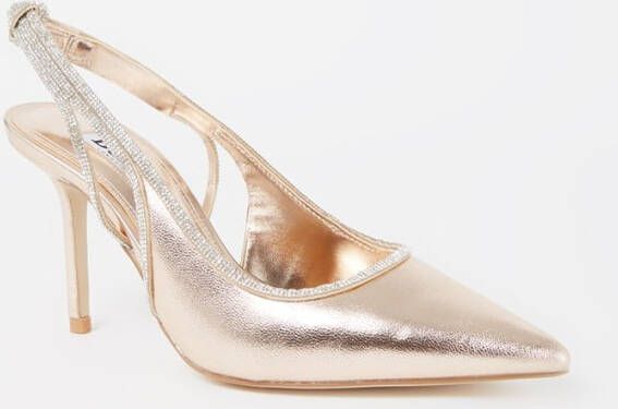 Dune London Cinemat slingback van leer met metallic finish