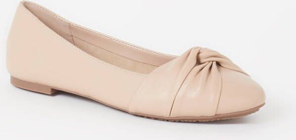 Dune London Hanson ballerina van leer
