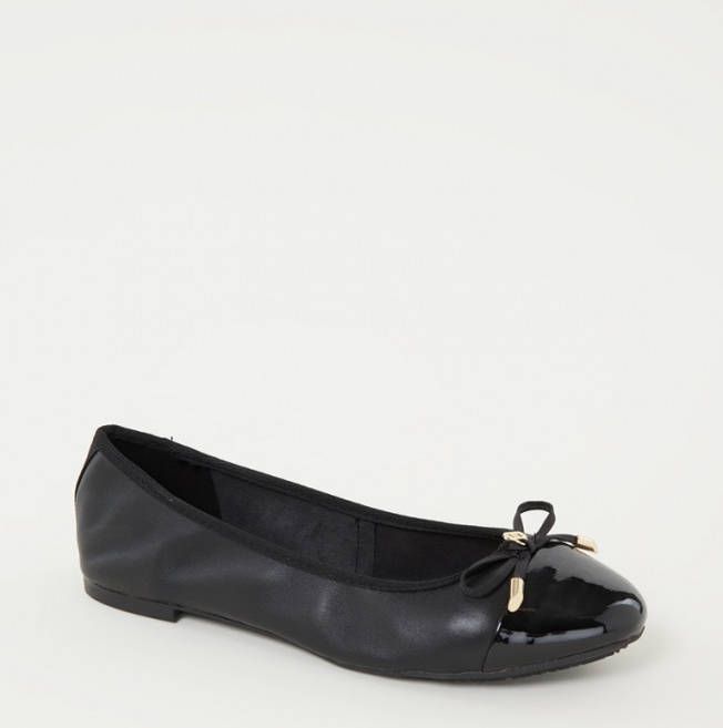 Dune London Hartlyn ballerina met leren details