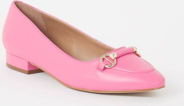 Dune London Hippy ballerina van leer