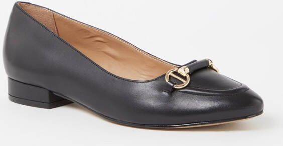 Dune London Hippy ballerina van leer