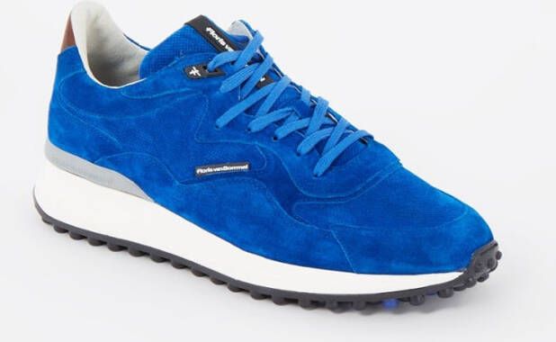 Noppi sneaker van suè, de met leren details