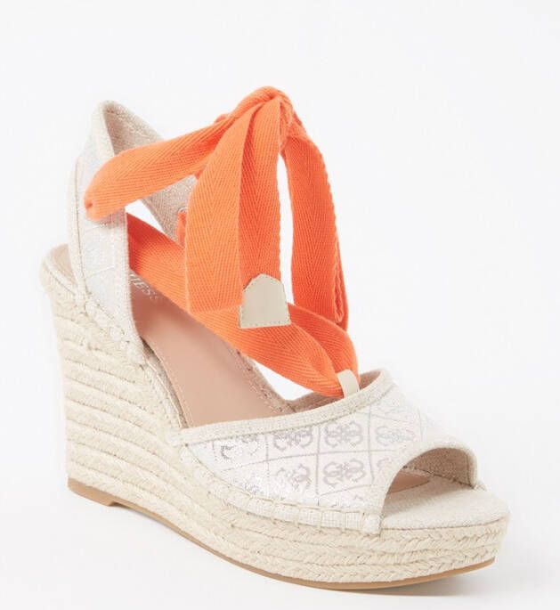 Guess Sandaal Plateauzool Halona 4G Logo