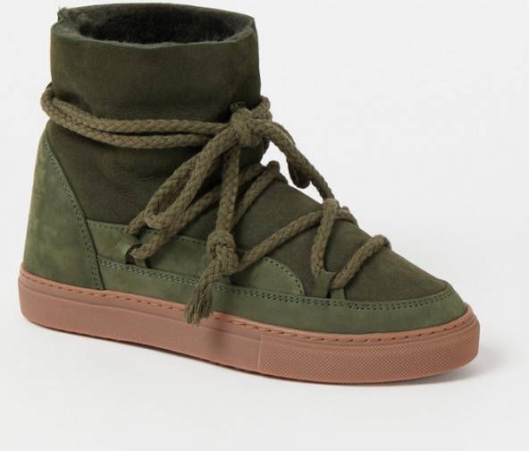 Inuikii Snowboot van suè, de met nubuck details