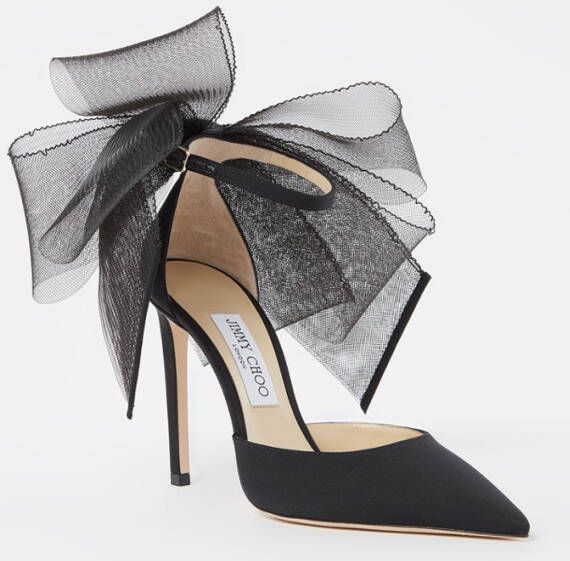 Jimmy Choo Averly sandalette met strik van kant