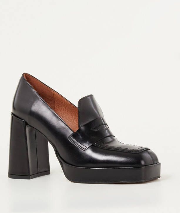 JONAK Loafers in leer met hak, Bille