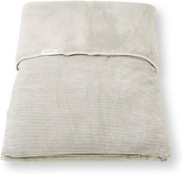 Koeka baby ledikantdeken teddy Vik 100x150cm shadow green