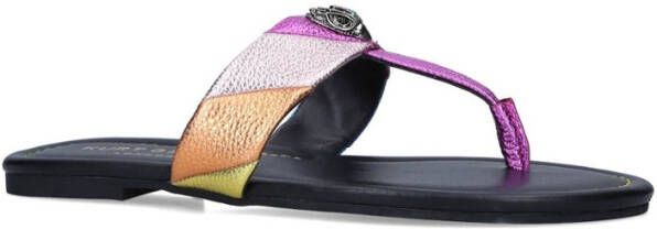 Kurt Geiger Kensington slipper van kalfsleer met metallic finish