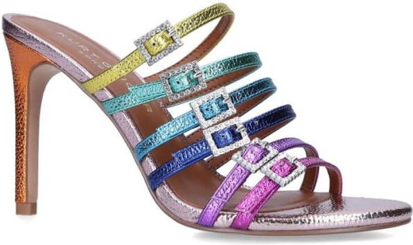 Kurt Geiger Pierra muiltje van leer met metallic finish