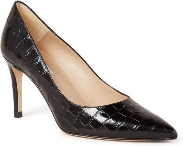 L.K.Bennett L K Bennett Floret pump van lakleer met crocostructuur