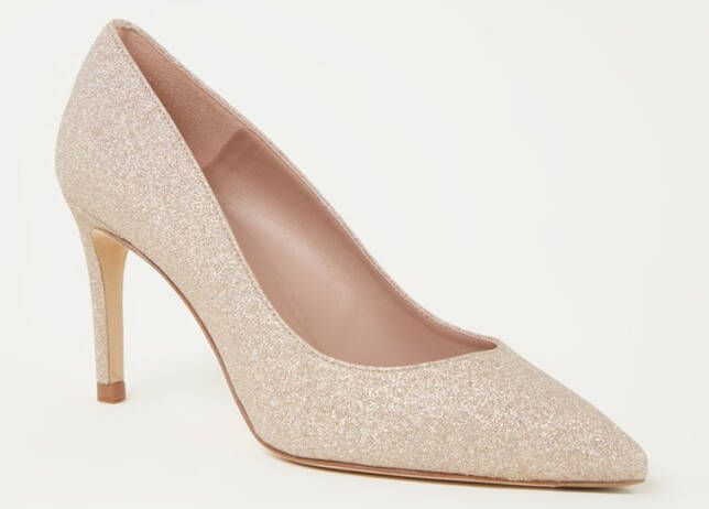 L.K.Bennett L K Bennett Floret pumps van leer met glitterprint