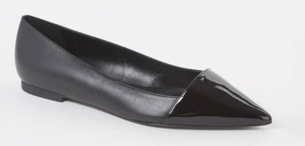 L.K.Bennett L K Bennett Murphy ballerina met lakleren details