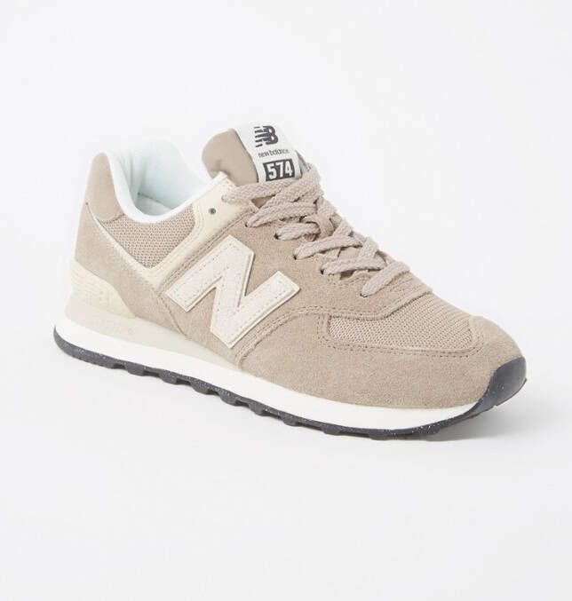 New Balance 574 sneaker met suè, de details