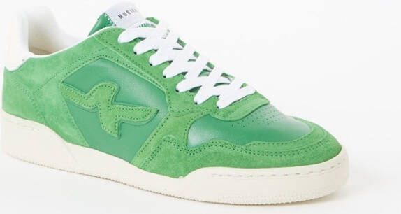 Nubikk Blueberry Pulse sneaker van leer met suè, de details