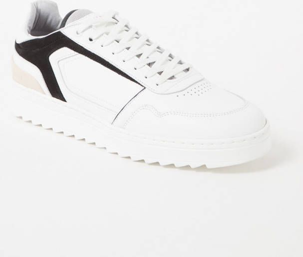 Nubikk Cliff Cane sneaker van leer met su&#xE8, de details