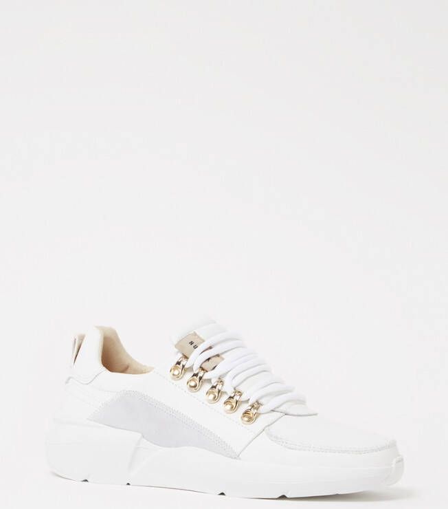 Nubikk Roque Roman L sneaker van leer met su&#xE8, de details