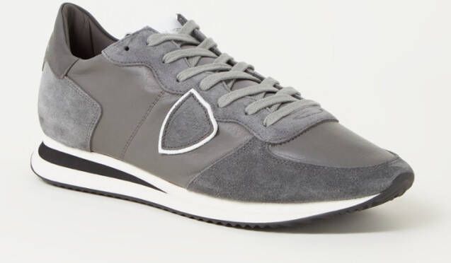 Philippe Model Tropex X sneaker van leer met su&#xE8, de details
