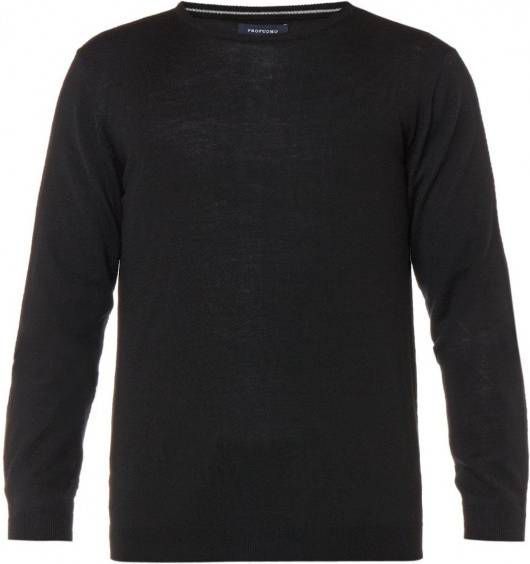 Trui Profuomo zwart ronde hals merinowol XX Large Trui Profuomo zwart ronde hals merinowol XX Large