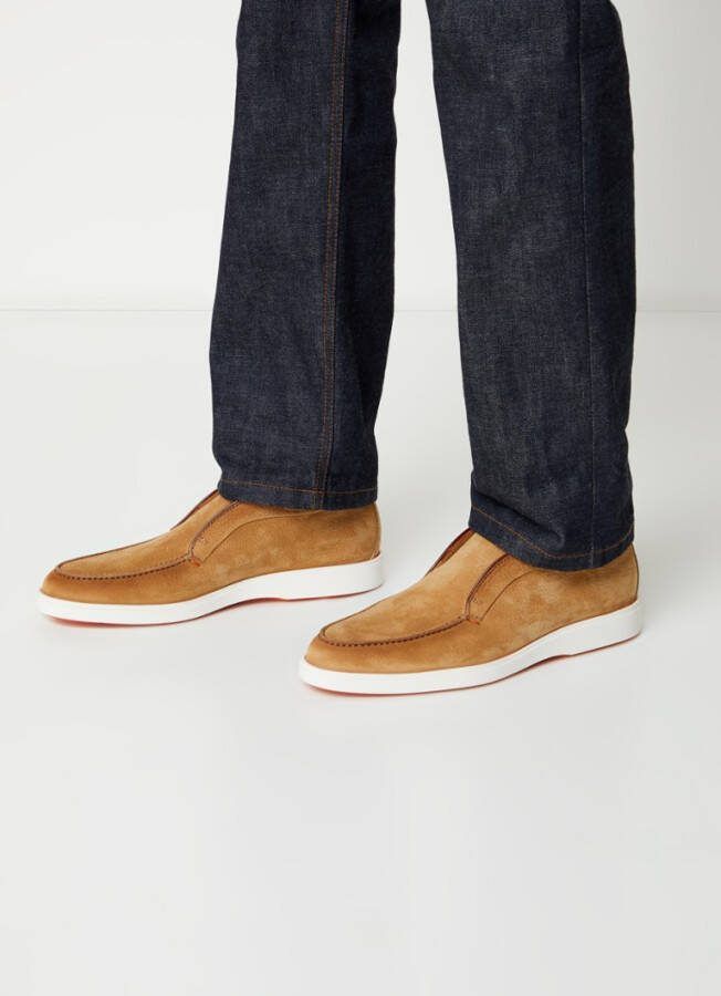 Santoni Detroit slip on van leer