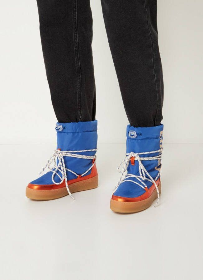 Toral Snowboot met leren details en metallic finish
