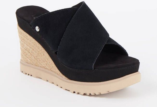 Ugg Abbot sleehak van suè, de met raffia details