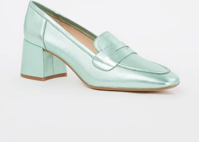 Unisa Mendo loafer van leer met metallic finish