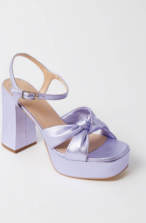 Unisa Umi sandalette van leer met metallic finish