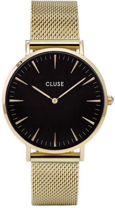 Cluse Horloges Boho Chic Mesh Gold Plated Black Goudkleurig -  Vindjeschoen.nl