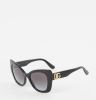 Dolce & Gabbana DG Crossed Sunglasses , Zwart, Dames online kopen