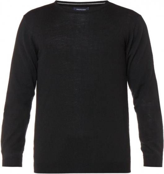 Trui Profuomo zwart ronde hals merinowol XX Large Trui Profuomo zwart ronde hals merinowol XX Large