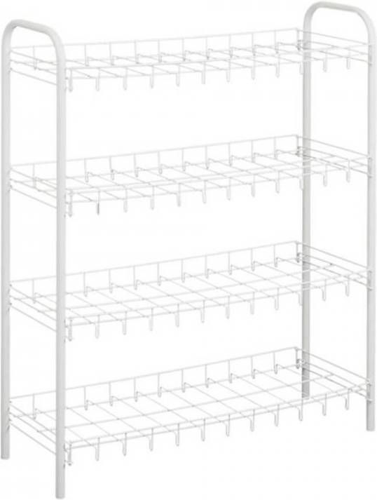 Metaltex Wandschoenenrek Wit 4 Verdiepingen