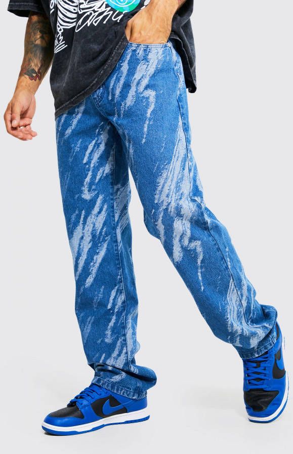 boohoo Baggy Jeans Met Details, Multi