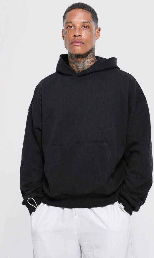 boohoo Basic Oversized Boxy Hoodie, Black