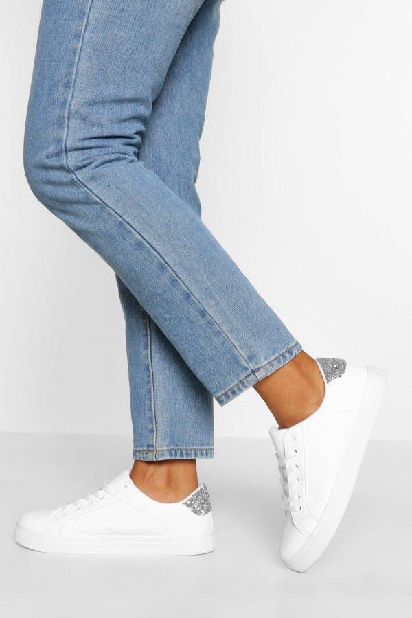 boohoo Basic Glitter Gympen, Zilver