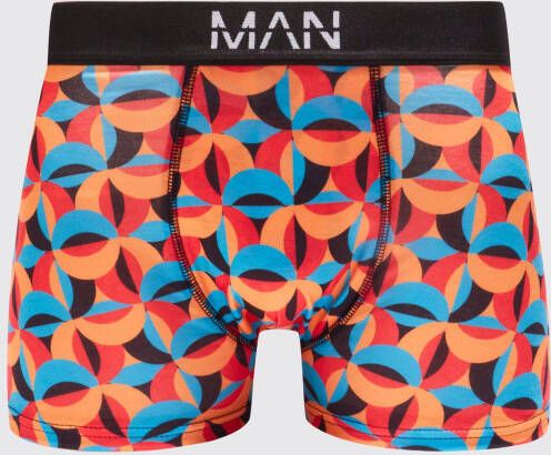 boohoo Boxers Met Retro Print, Multi