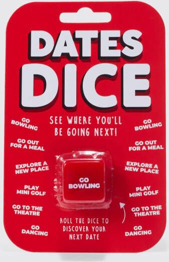 boohoo Dates Dice Dobbelsteen, Red