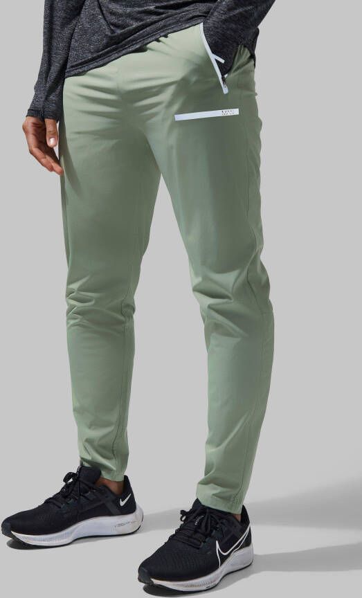 boohoo Man Active Dunne Tech Joggingbroek, Sage