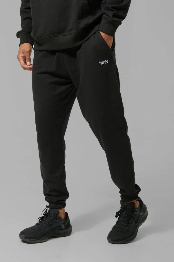 boohoo Man Active Joggingbroek Met Lus, Black