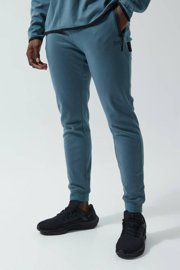 boohoo Man Active Joggingbroek Met Zak Detail, Steel