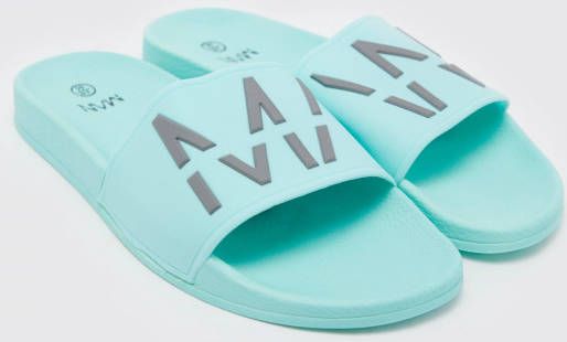 boohoo Man Dash Gesplitste Slippers, Teal