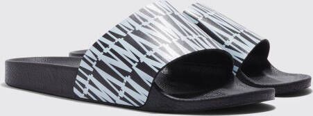 boohoo Man Monogram Sloffen, Multi