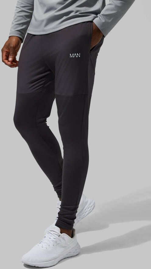 boohoo Man Sport Performance Trainings Leggings, Charcoal