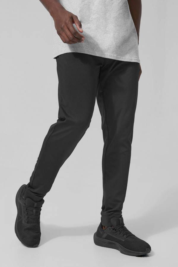 boohoo Man Sport Toelopende Performance Joggingbroek Met Klittenband, Black