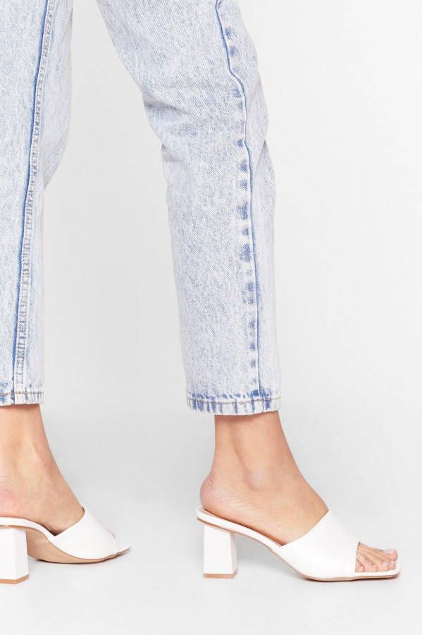 boohoo Nepleren Hakken, White
