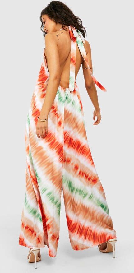 boohoo Ombre Wide Leg Halter Jumpsuit, Multi